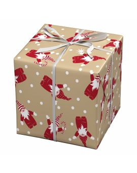 Cadeaupapier - 10 meter - vrolijke Kerstman
