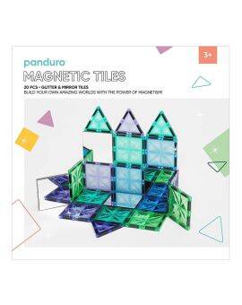 Panduro Magnetic Tiles - glitter & spiegels - 20-delig