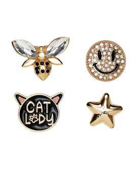 Broche pins - 4 stuks - smiley set