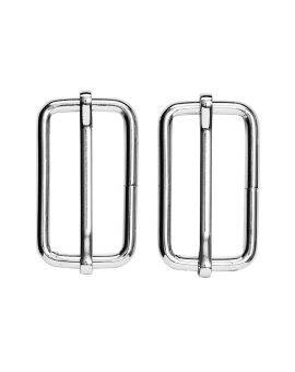 Verstelbare tasgesp metaal - 45 mm - zilverkleurig