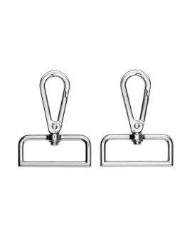 Karabijnhaak metaal - 45 mm - zilverkleurig