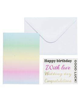 Wenskaart set - A5 - regenboog