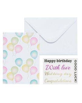 Wenskaart set - A5 - ballonnen