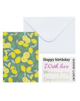 Wenskaart set - A5 - citroenen