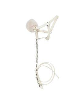 Hobby Horse - leren halster met halstertouw - wit
