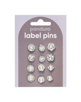 Broche pins - 12 stuks - zilverkleurig