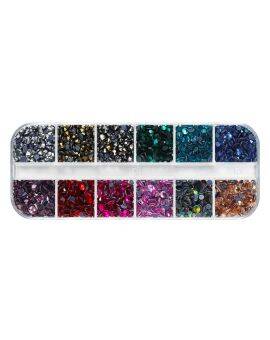 Strass steentjes - 1600 stuks - gekleurd