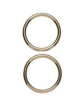 O-ringen - 4 cm - 2 stuks - goudkleurig