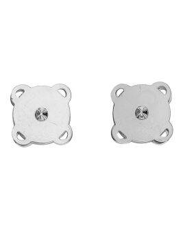 Metalen magnetische sluiting - 2 stuks - zilverkleurig