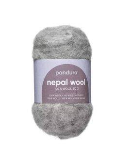 Nepal Wool lamswol - 50 gram - grijs melange