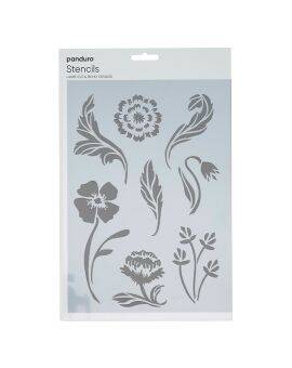 Sjabloon A4 - bloemen en bladeren