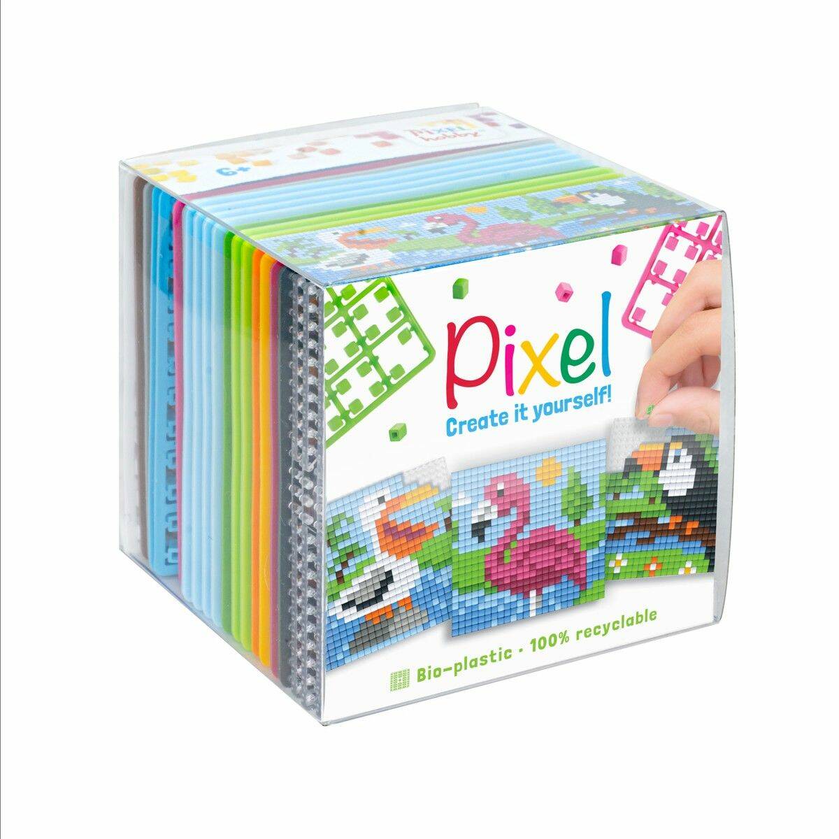 Pixel puzzel doosje om geld in te verpakken