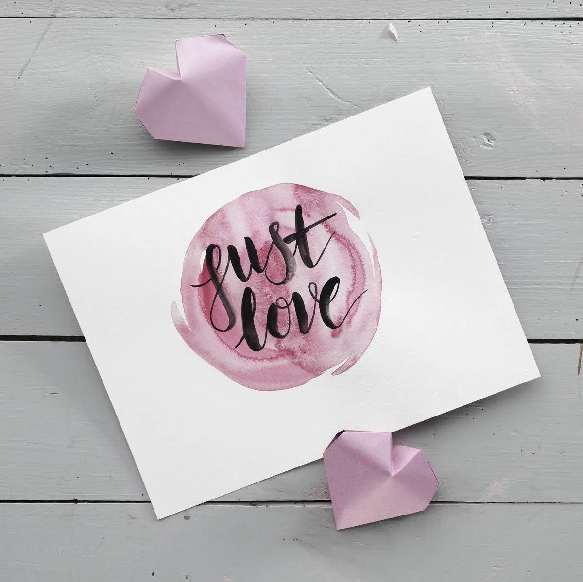 valentijnskaart met handlettering valentijnskaart met handlettering