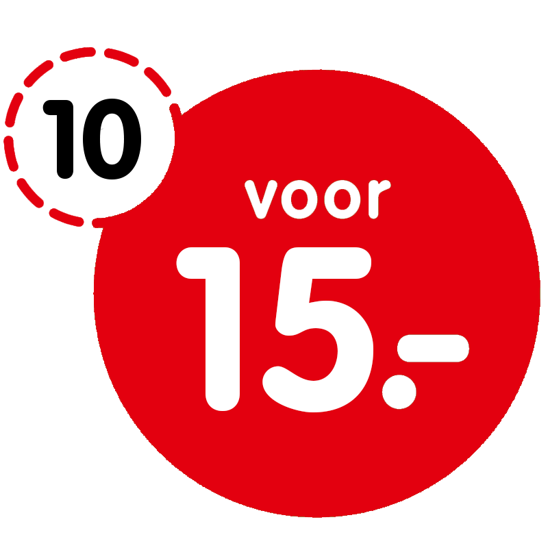 10 voor €15