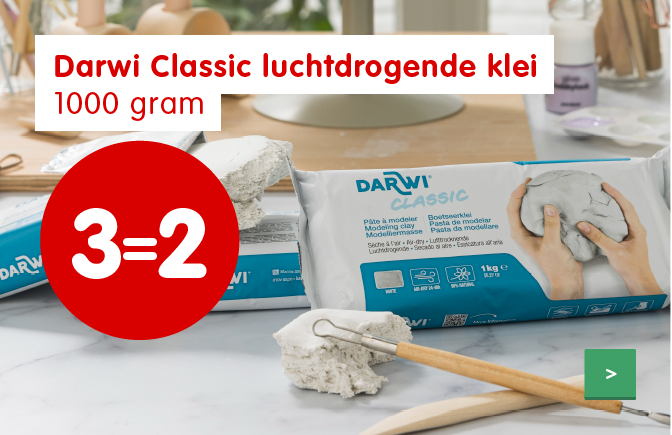 Aanbieding Darwi Classic luchtdrogende klei 1000 gram