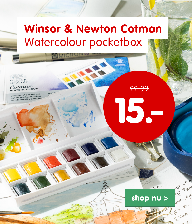 Aanbieding Winsor & Newton Cotman Watercolour pocketbox