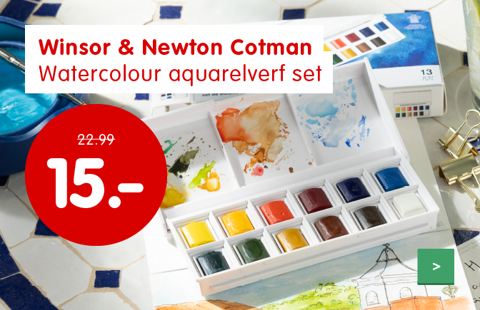 Aanbieding Winsor & Newton Cotman Watercolour pocketbox