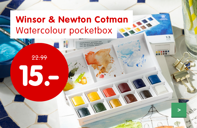 Aanbieding Winsor & Newton Cotman Watercolour pocketbox