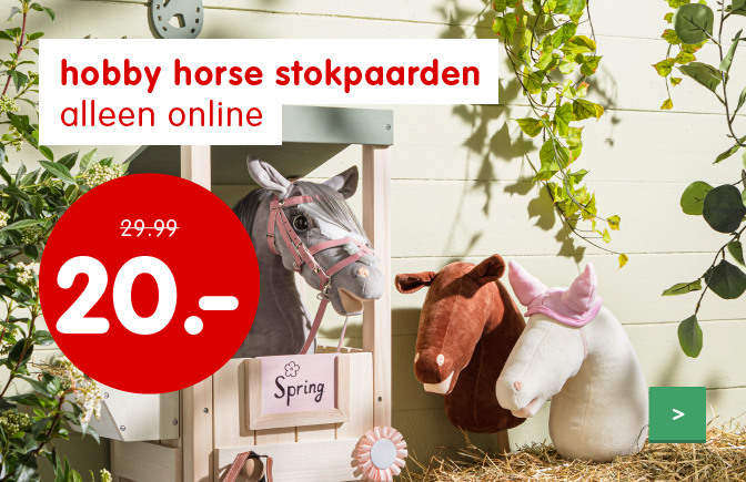 Aanbieding hobby horse stokpaarden