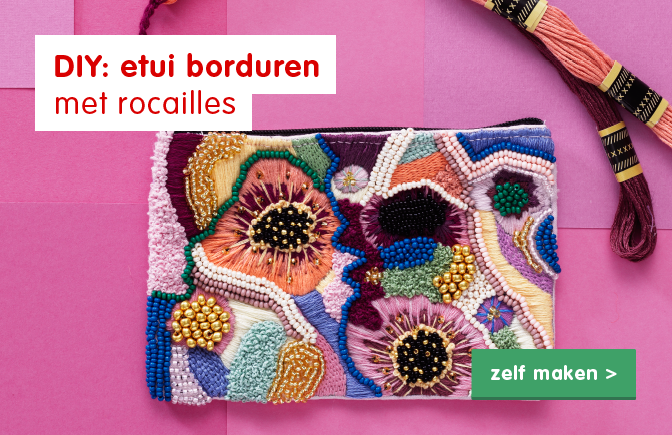 Inspiratie etui borduren met rocailles