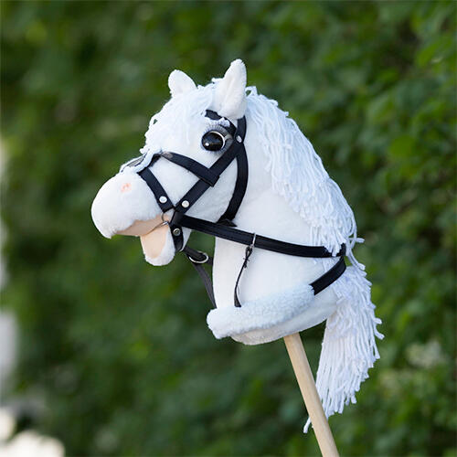 een witte Schimmel als Hobby Horse