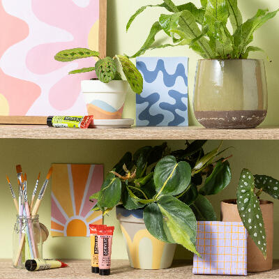 pastel creaties met acrylverf