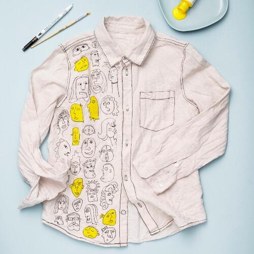 een blouse met 2D effect