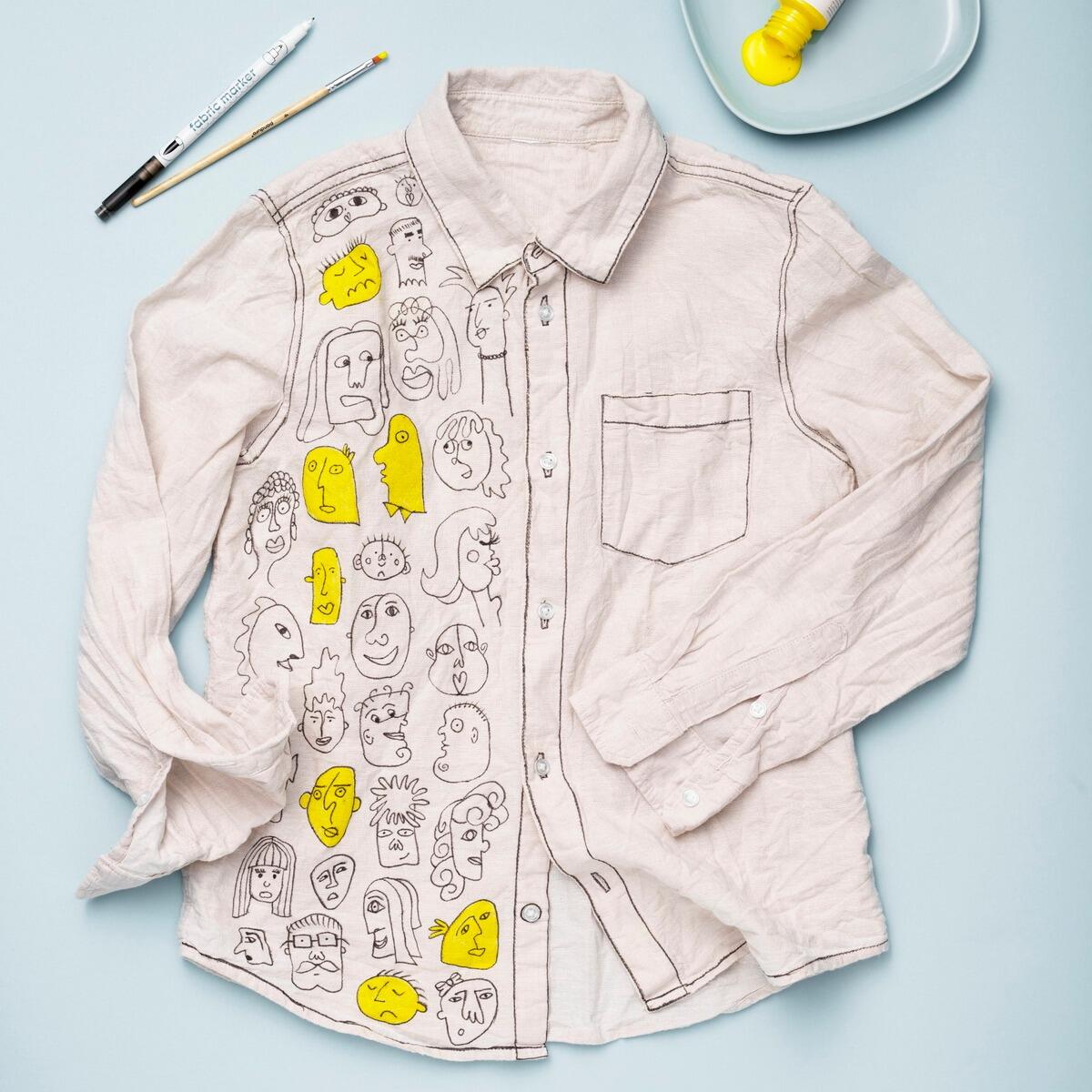 een blouse met 3D effect