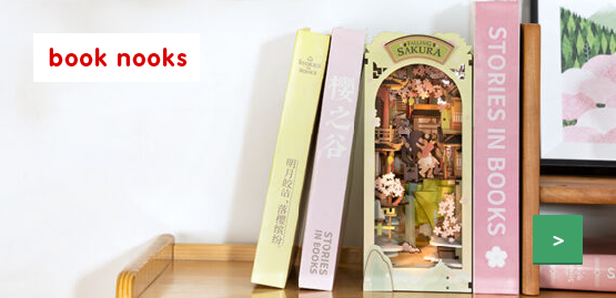 Robotime book nook boekensteunen