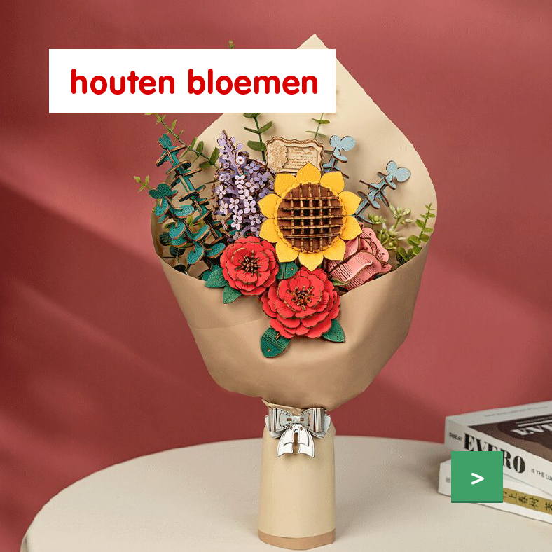 Robotime houten 3D bloemen