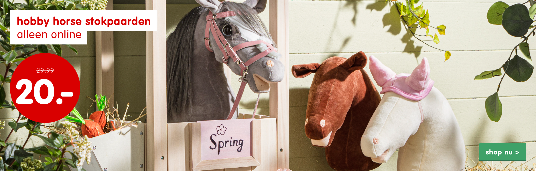 Aanbieding hobby horse stokpaarden